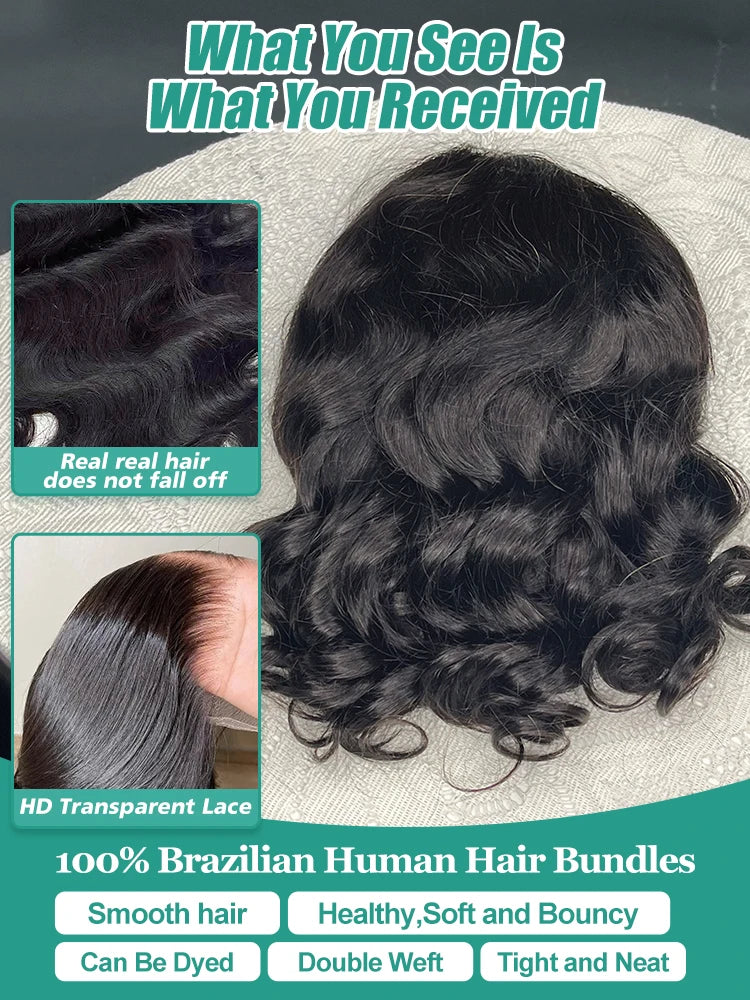 Opulence Wave Transparent Short Bob Lace Front Wig